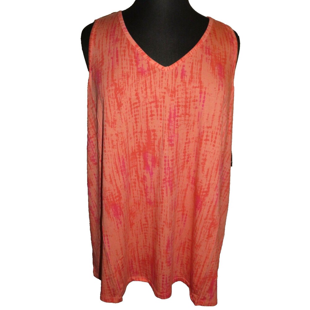Torrid Super Soft Coral Tie Dye Swing Tank Plus Size 4X 26